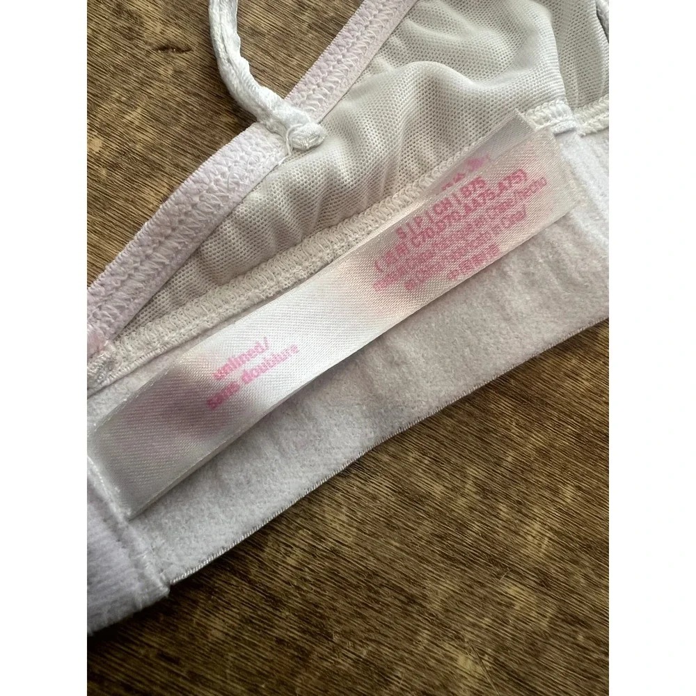 Victoria's Secret‎ PINK Velour Floral Print Unlined Adjustable Bralette SZ SMALL